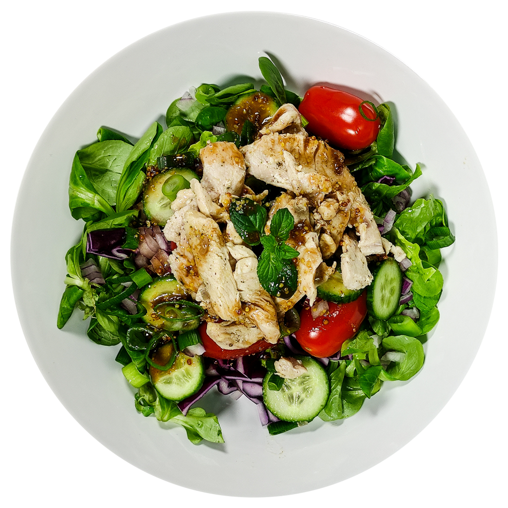 Salat mit Hähnchenstreifen – Free the Food