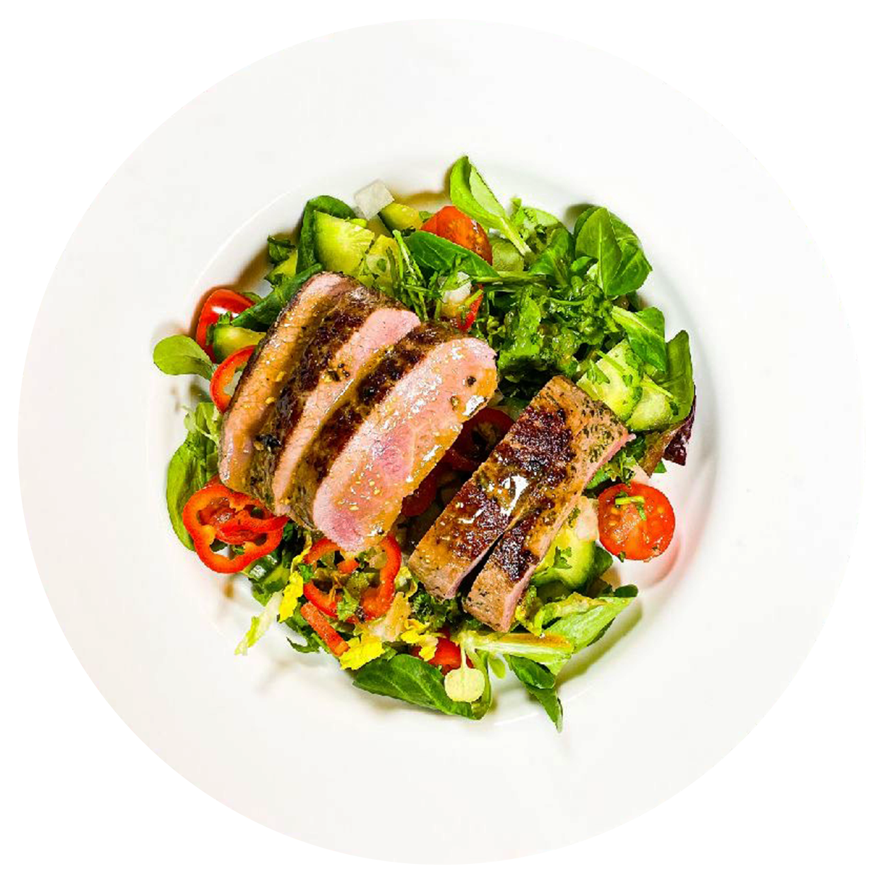 Salat mit mariniertem Lamm – Free the Food